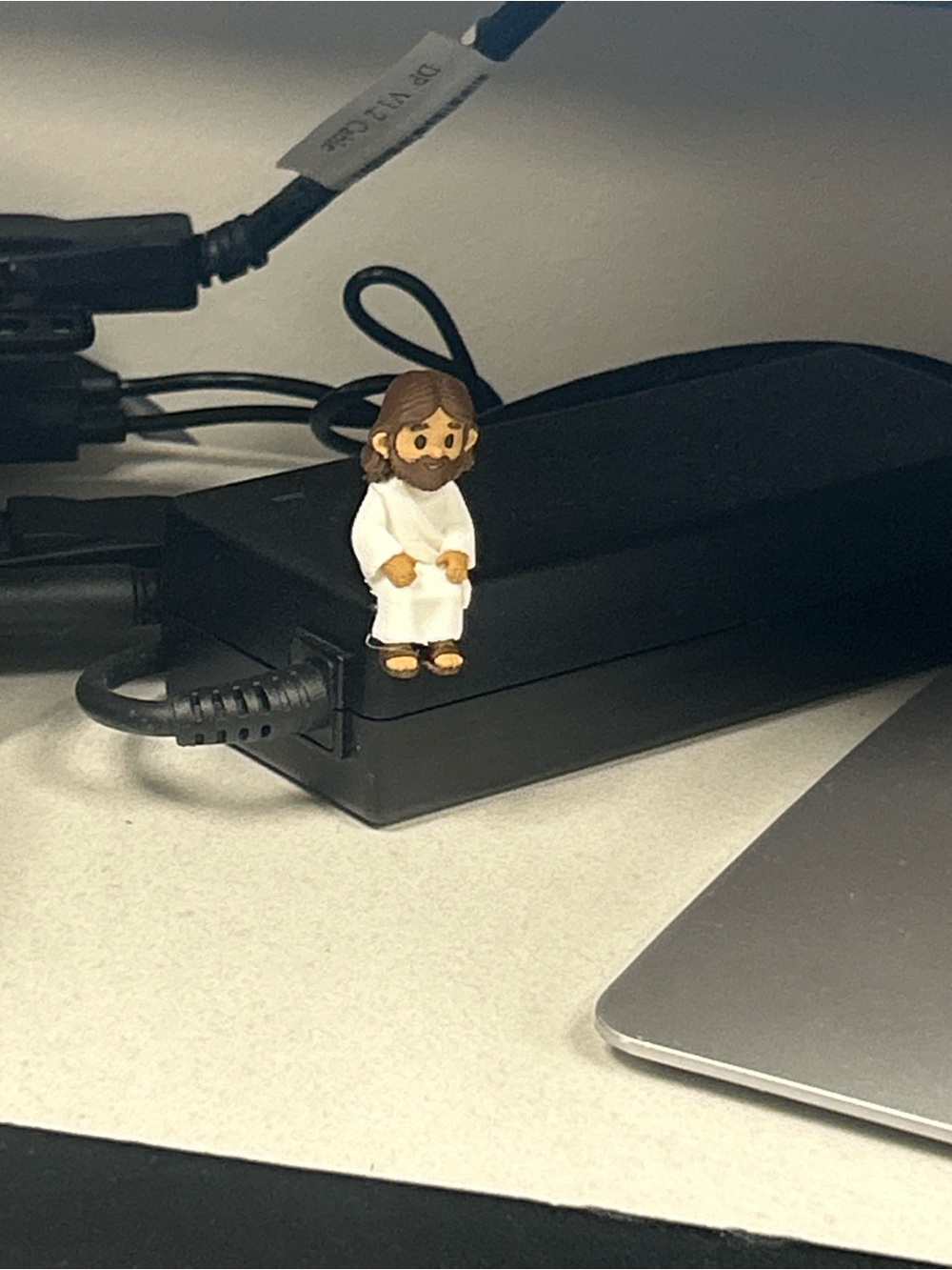 White Robe Religious Figurine Desk Accent